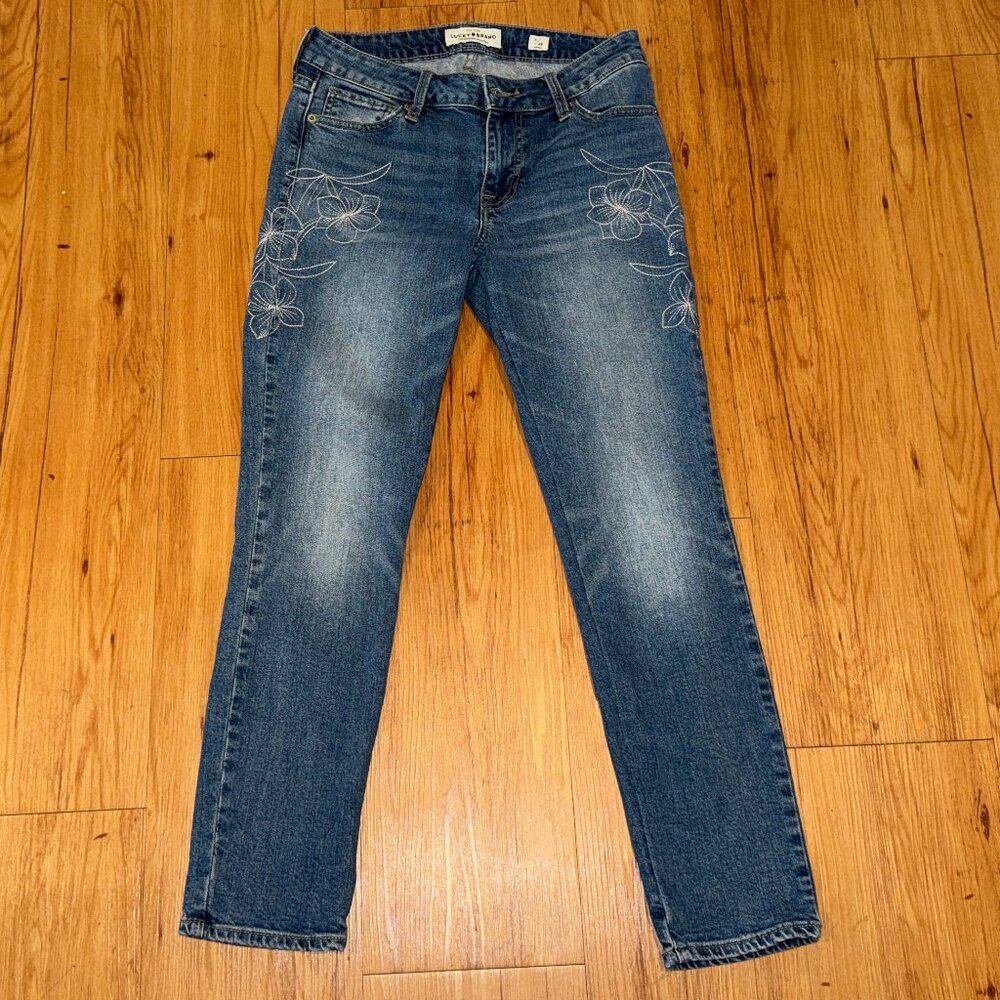 Lucky Brand Lolita Skinny Embroidered Ankle Length Jeans Size 2/26